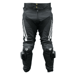 Pantalon moto armad gear steel cuero racing con sliders