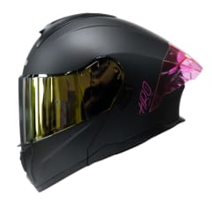 Casco moto hro 3480dv solid ng fc mate abatible con sun visor dot