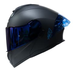 Casco moto hro 3480dv evo solid n.m az abatible con sun visor dot