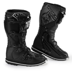 Botas para moto tiger racing tr-E001 negro motocross enduro