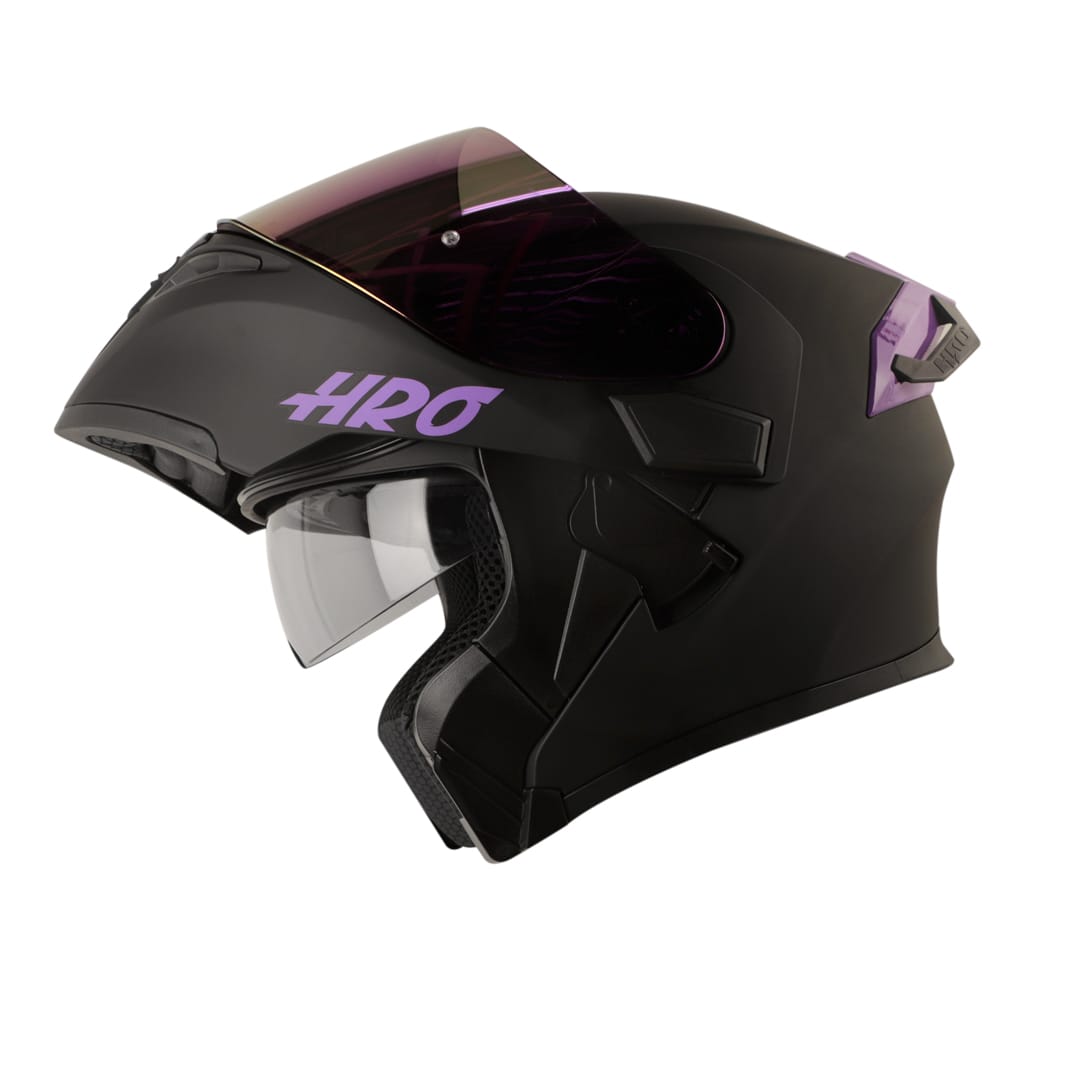 Casco Moto Hro 3400dv solid ng mate mr Abatible Sun Visor Certificación Dot2