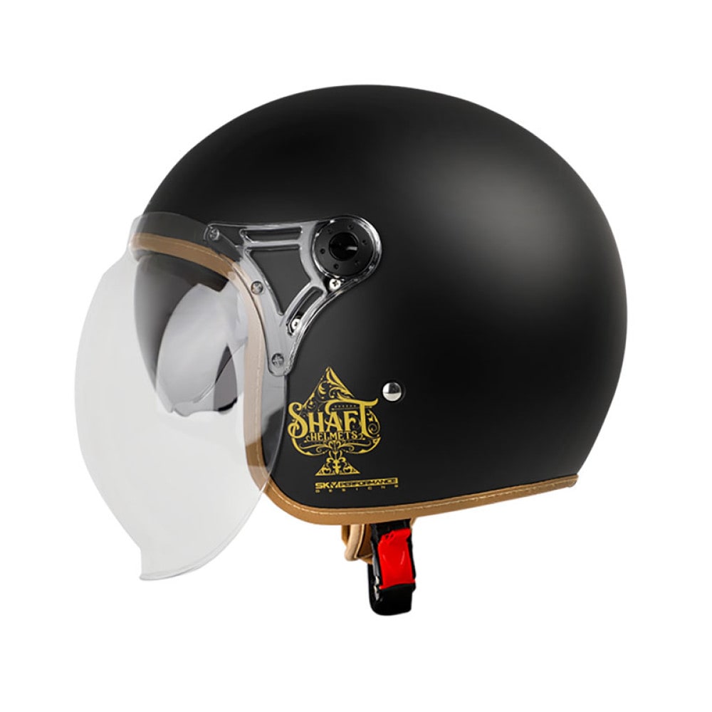 Casco moto shaft 121 scrambler chopper solid n.m do1