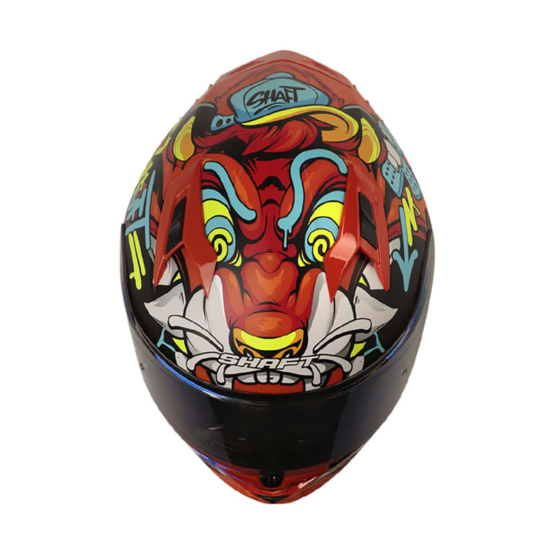 Casco moto shaft 522 sp tiguerazo nj.n mate integral2