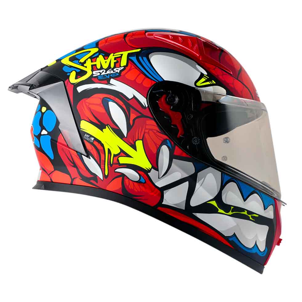 CASCO MOTO SHAFT 526SP EVO DANO ROJO AZUL INTEGRAL3