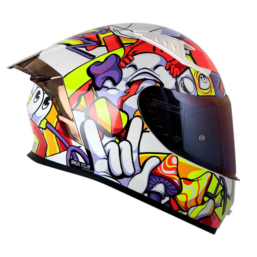 CASCO MOTO SHAFT 526SP EVO WEIRD BLANCO INTEGRAL3
