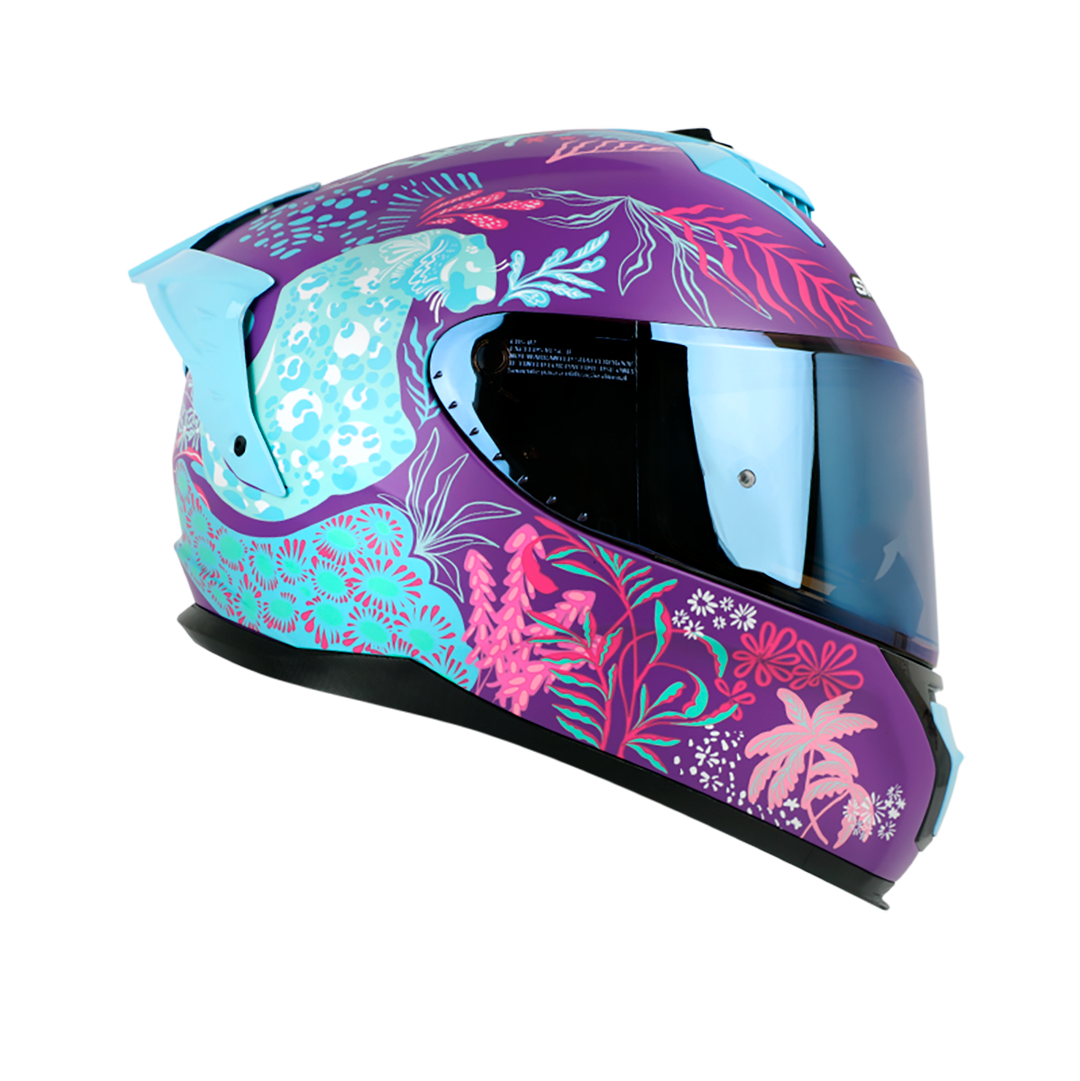 Casco moto Shaft pro 610dv evo bloom mr az.candy ir.az integral3