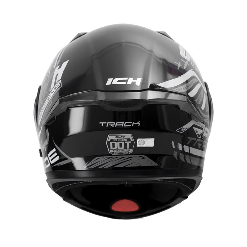 Casco moto ich 3120 track gr abatible con sun visor certificación dot 3cv3