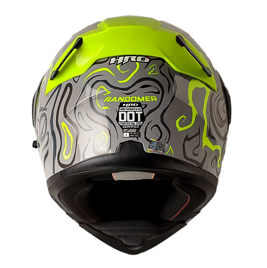Casco Moto Hro 3400dv randomer gris Abatible Sun Visor Certificación Dot5