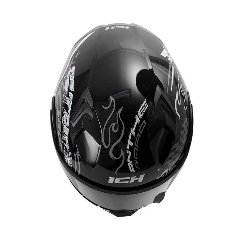Casco moto ich 3120 track gr abatible con sun visor certificación dot 3cv2
