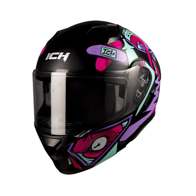Casco moto ich 3120 wareba mr abatible con sun visor certificación dot 3cv2