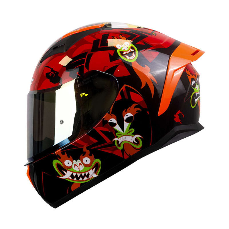 Casco moto shaft 582sp evo samurai jack integral edicion limitada cartoon network1