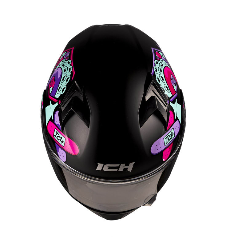 Casco moto ich 3120 wareba mr abatible con sun visor certificación dot 3cv3