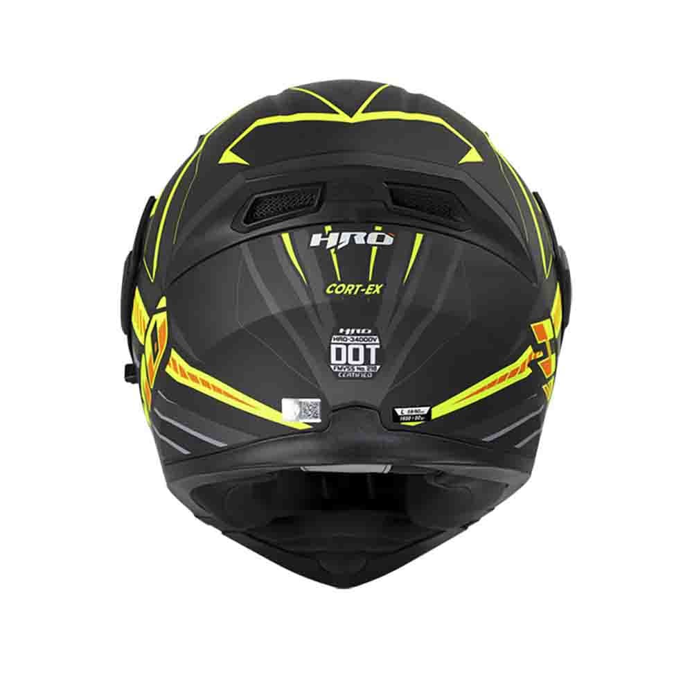 Casco Moto Hro 3400dv cort am.n Abatible Sun Visor Certificación Dot2