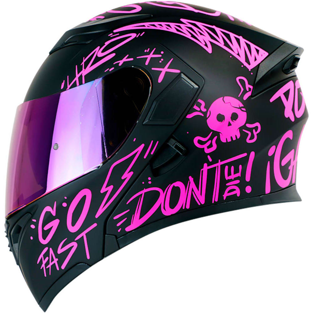Casco Moto Hro 3400dv handwrite fc ir.mr.cl Abatible Sun Visor Certificación Dot1