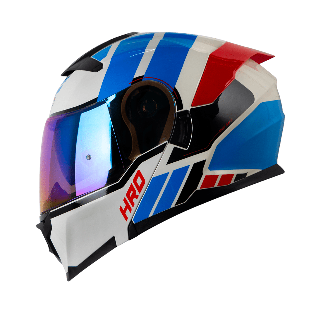 Casco Moto Hro 3440dv roc gr.cl rj Abatible Sun Visor Certificación Dot1