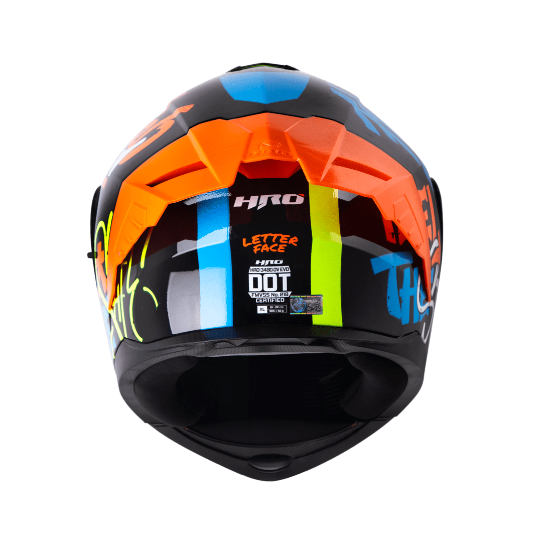 Casco moto hro 3480dv letter face ng nj.n abatible con sun visor dot4