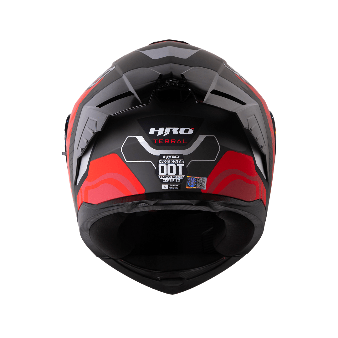 Casco moto hro 3480dv terral ng rj abatible con sun visor dot4