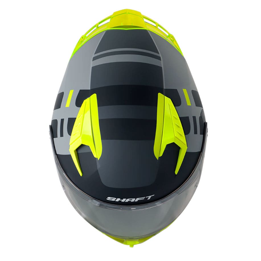 CASCO MOTO SHAFT 526SP EVO SAMPLER GRIS AMARILLO INTEGRAL2