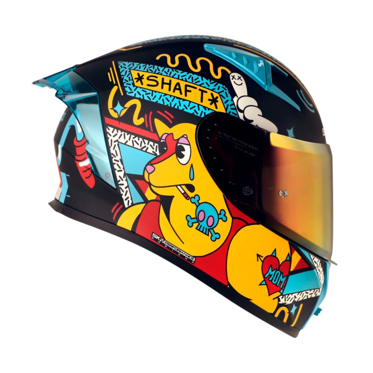 CASCO MOTO SHAFT 526SP EVO UNGLORIOUS DOGS NG AZ INTEGRAL3