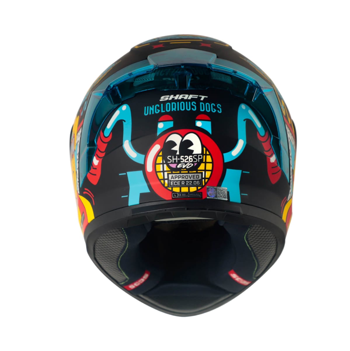 CASCO MOTO SHAFT 526SP EVO UNGLORIOUS DOGS NG AZ INTEGRAL4