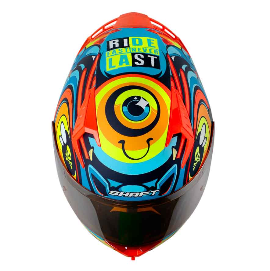 CASCO MOTO SHAFT 526SP EVO OJIBROU AZUL ROJO INTEGRAL2