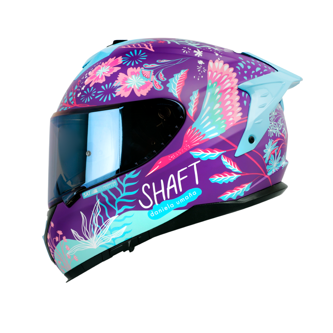Casco moto Shaft pro 610dv evo bloom mr az.candy ir.az integral1