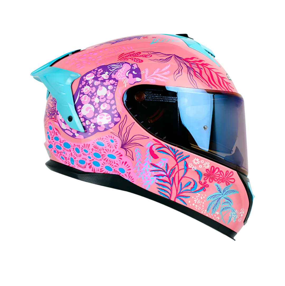 Casco moto Shaft pro 610dv evo bloom az.navy rs fc integral sun visor2