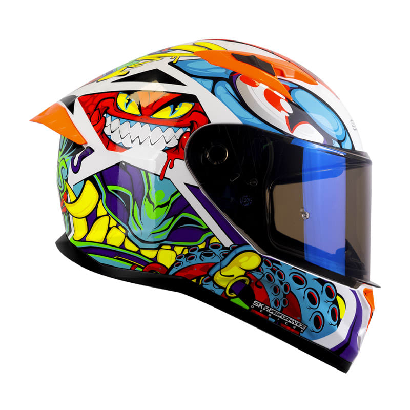 Casco moto shaft 522 sp comic monster bl brillo nj.n integral4