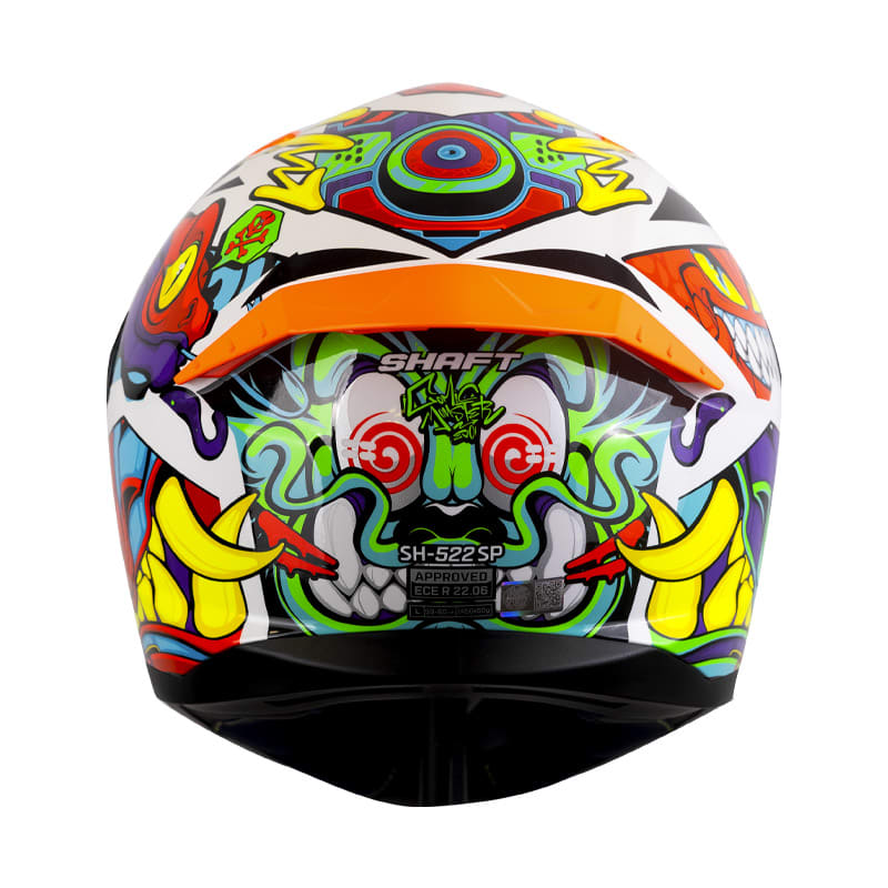 Casco moto shaft 522 sp comic monster bl brillo nj.n integral3
