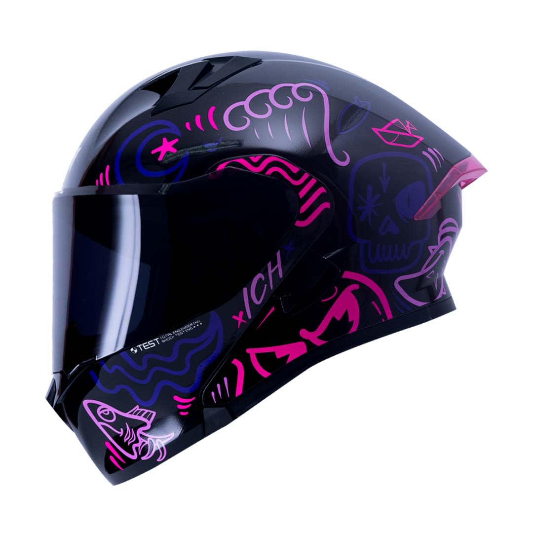 Casco moto ich 3120 abatible fresh fc.n sm certificación dot qr1