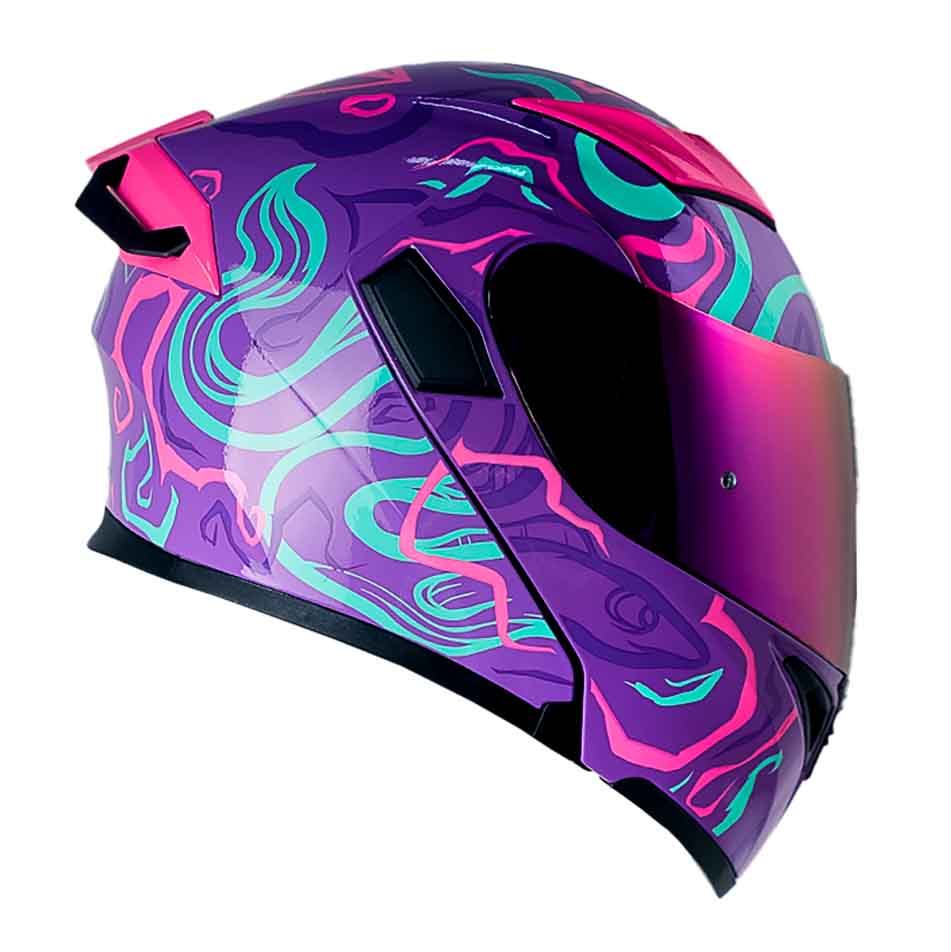 Casco Moto Hro 3400dv randomer mr fc Abatible Sun Visor Certificación Dot4