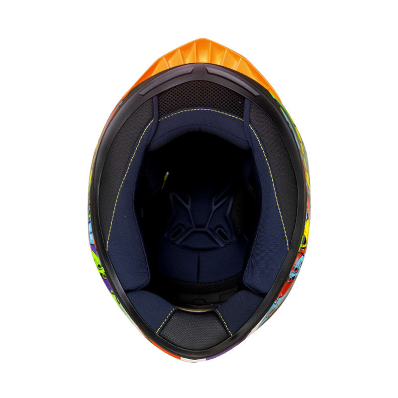 Casco moto shaft 522 sp comic monster bl brillo nj.n integral6