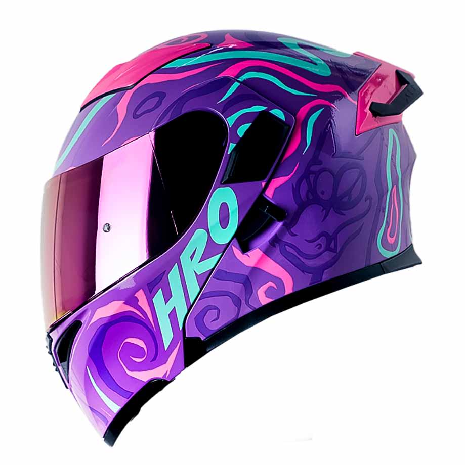 Casco Moto Hro 3400dv randomer mr fc Abatible Sun Visor Certificación Dot1