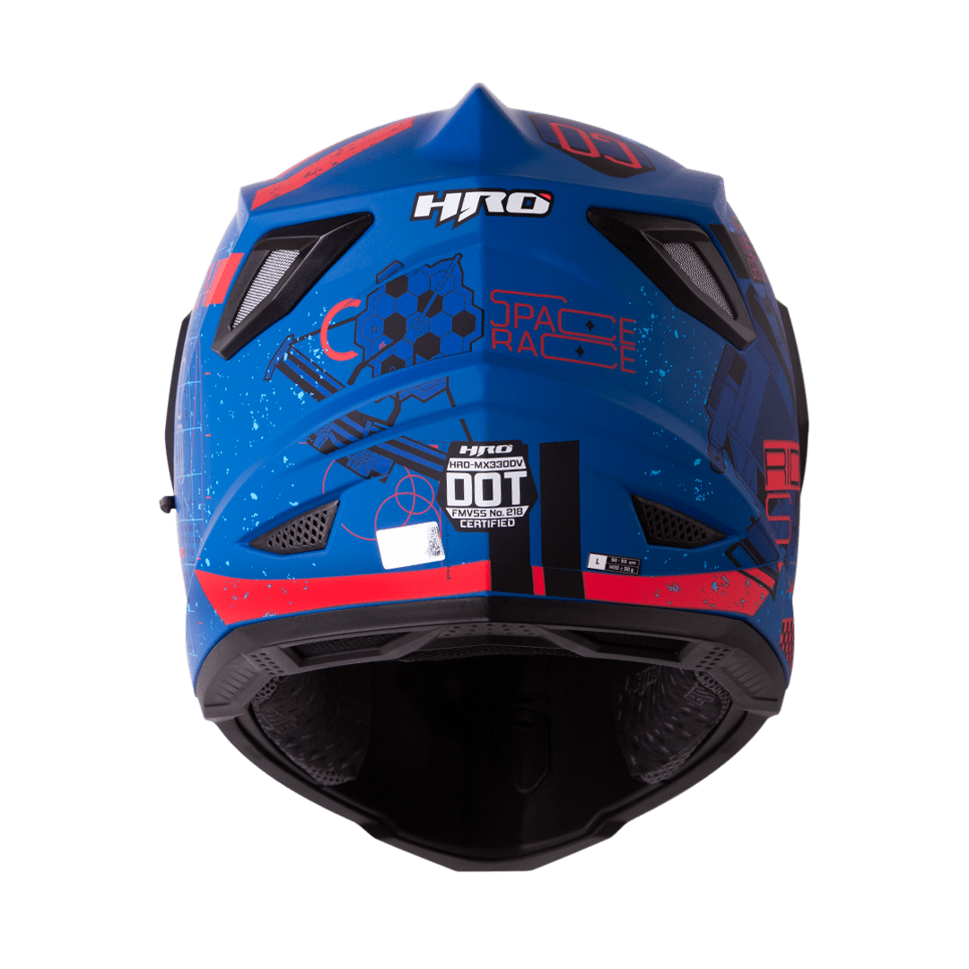 Casco moto hro mx-330dv space race az rj multiproposito3