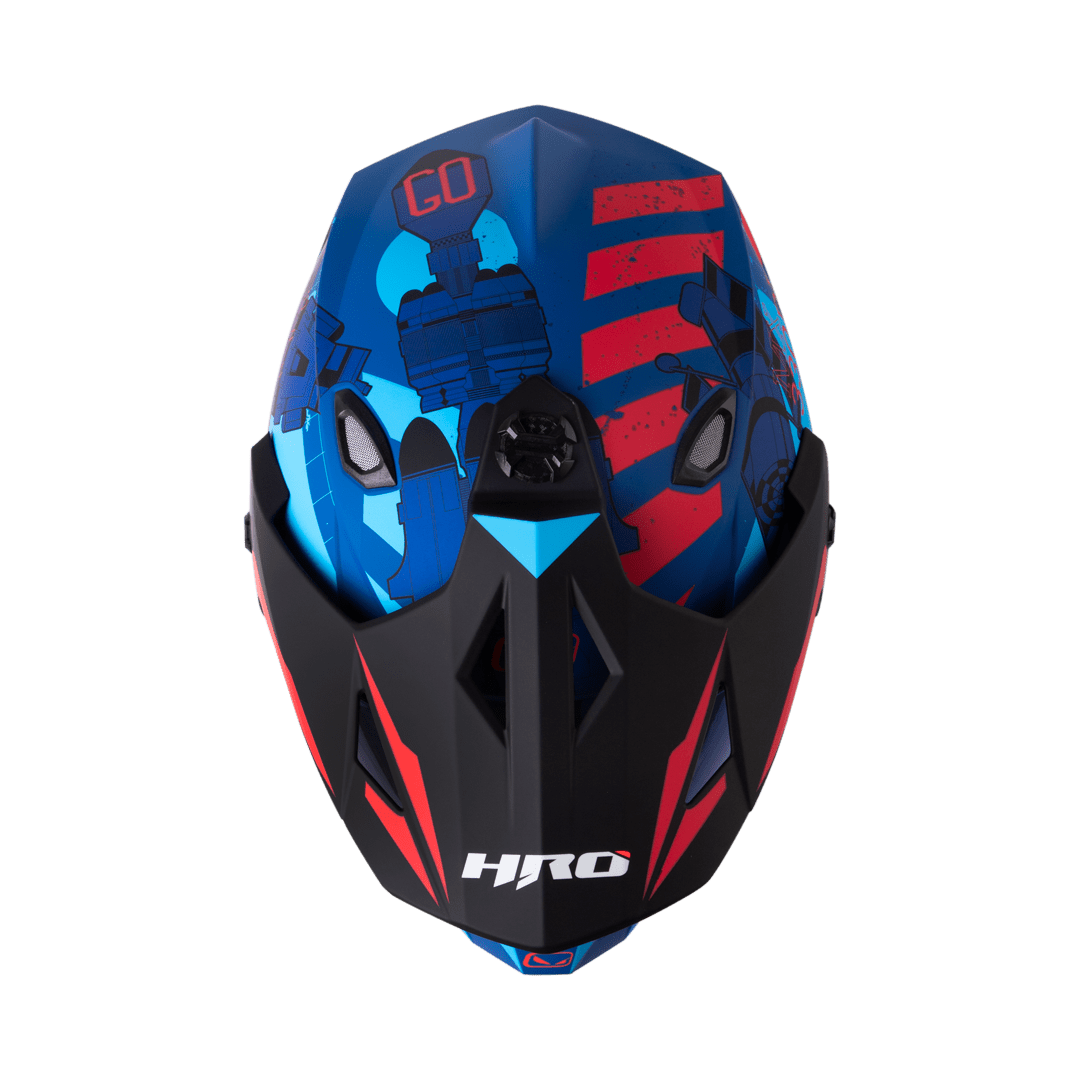 Casco moto hro mx-330dv space race az rj multiproposito2