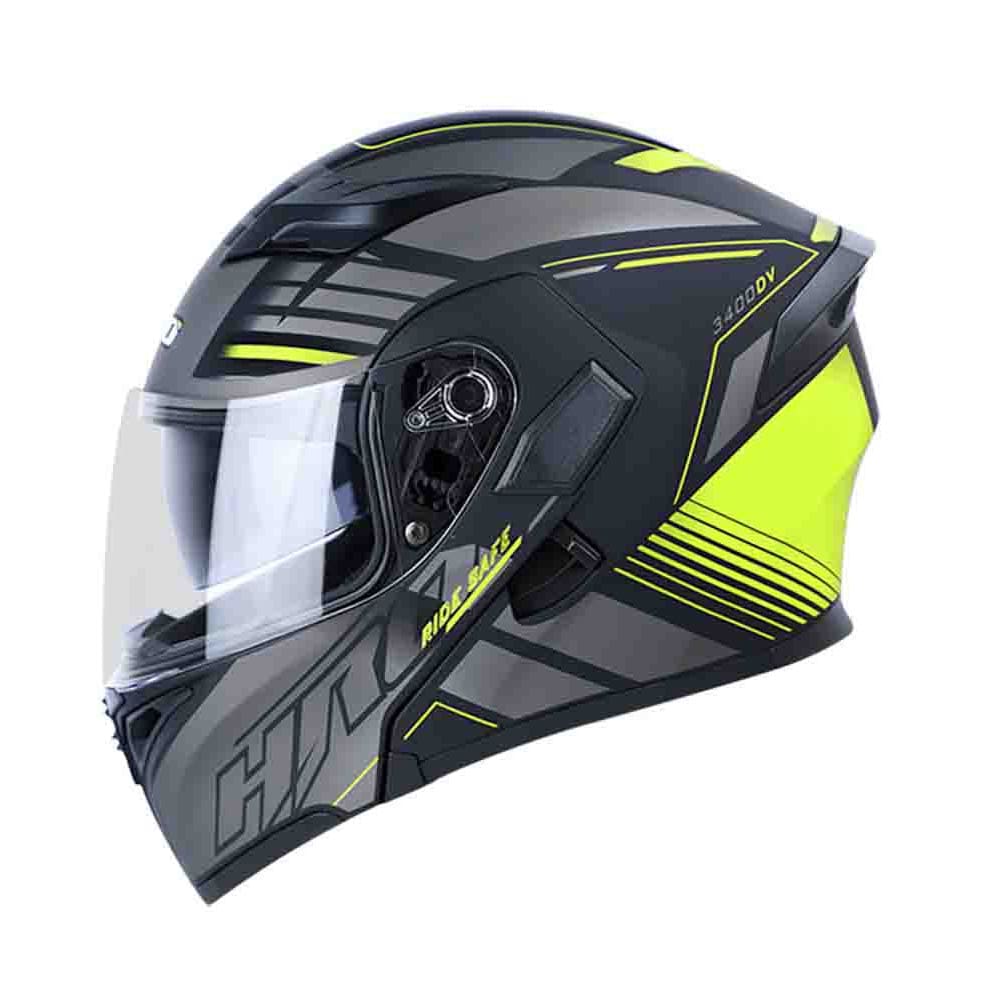Casco Moto Hro 3400dv presu am.n Abatible Sun Visor Certificación Dot1