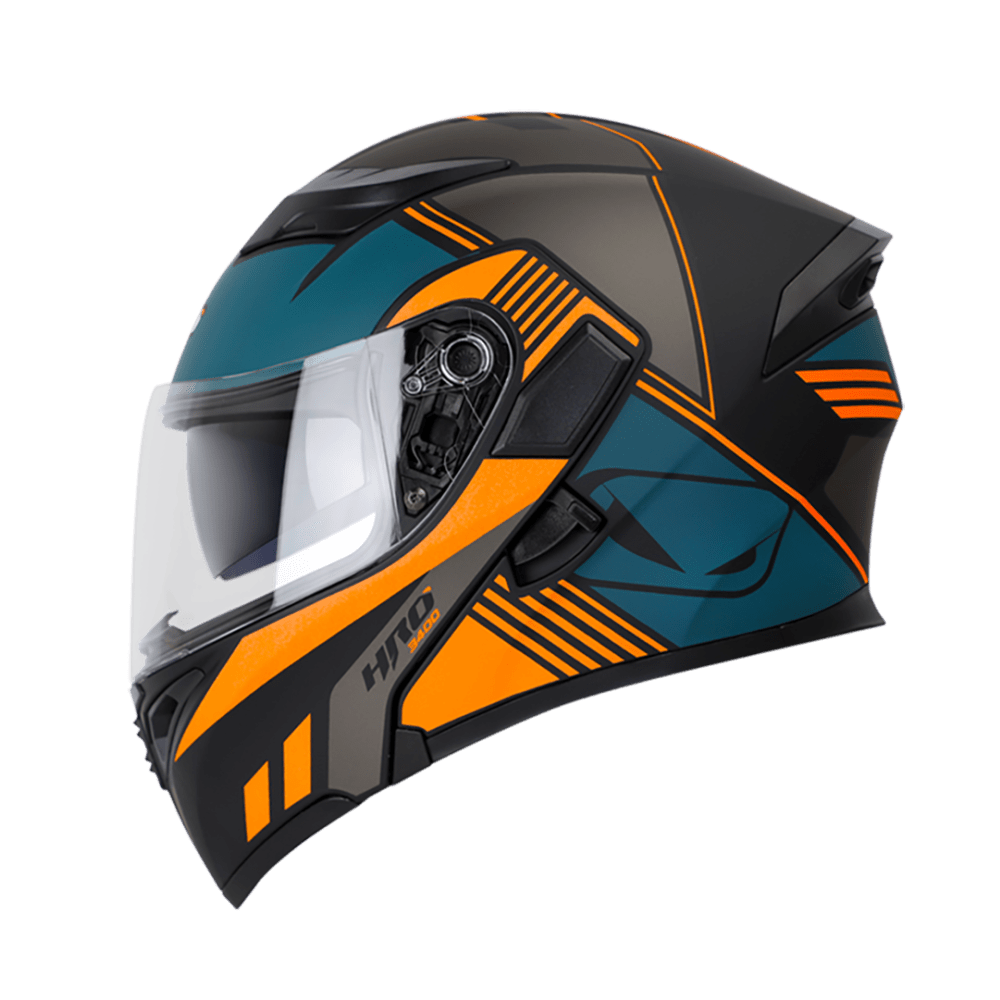 Casco Moto Hro 3400dv ahead nj.n Abatible Sun Visor Certificación Dot2