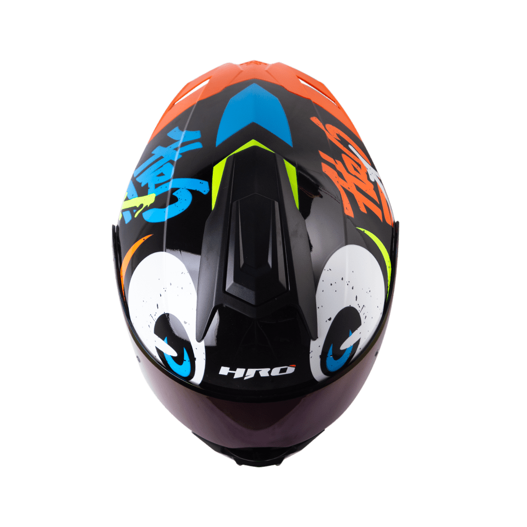 Casco moto hro 3480dv letter face ng nj.n abatible con sun visor dot3