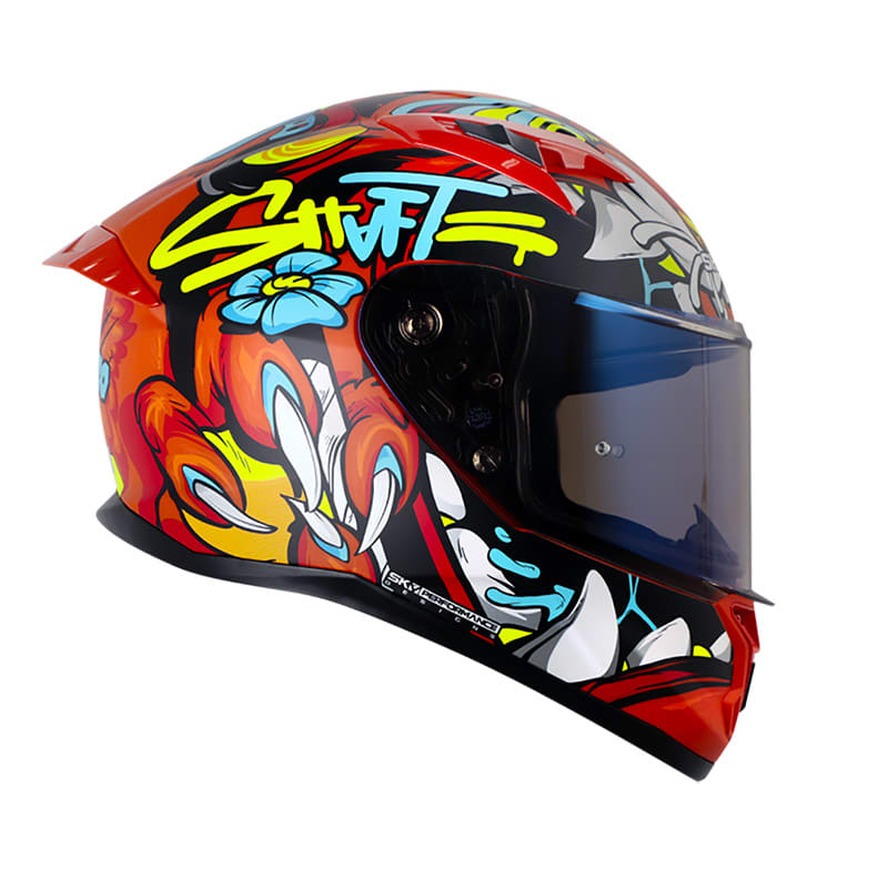Casco moto shaft 522 sp tiguerazo nj.n mate integral5