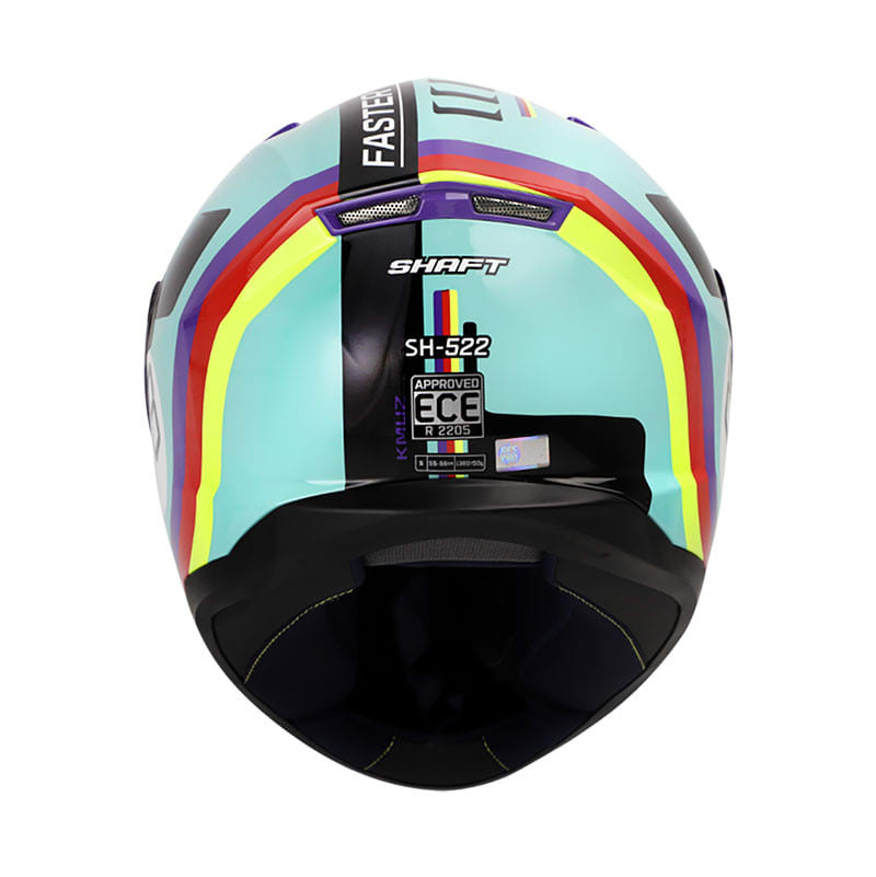 Casco moto shaft 522 integral kmuz turq mr1