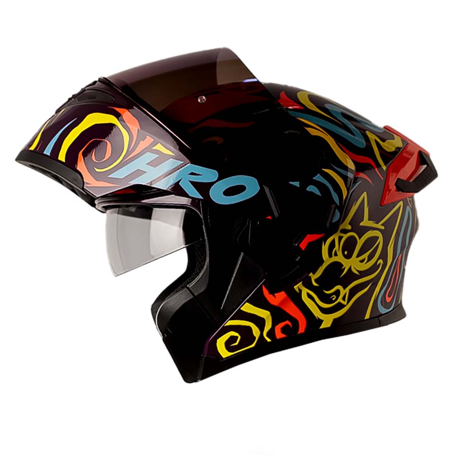 Casco Moto Hro 3400dv randomer mr nj.n Abatible Sun Visor Certificación Dot2