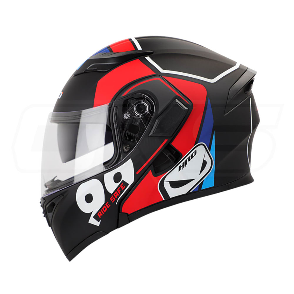 Casco Moto Hro 3400 classic n.m rj Abatible Con Sun Visor Dot1