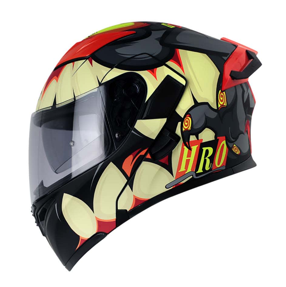Casco Moto Hro 3400dv bad bunny gr mate nj.n Abatible Sun Visor Certificación Dot1