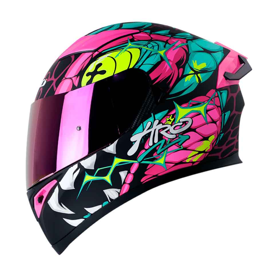 Casco moto hro 514dv gator turq fc integral1