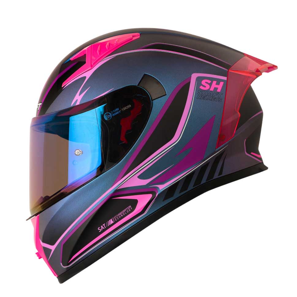 CASCO MOTO SHAFT 526SP EVO SPECTER CAMALEON ROSA INTEGRAL1