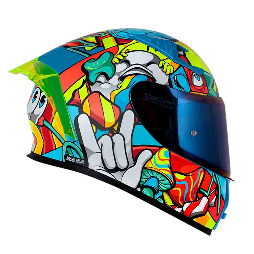 CASCO MOTO SHAFT 526SP EVO WEIRD AZUL INTEGRAL3