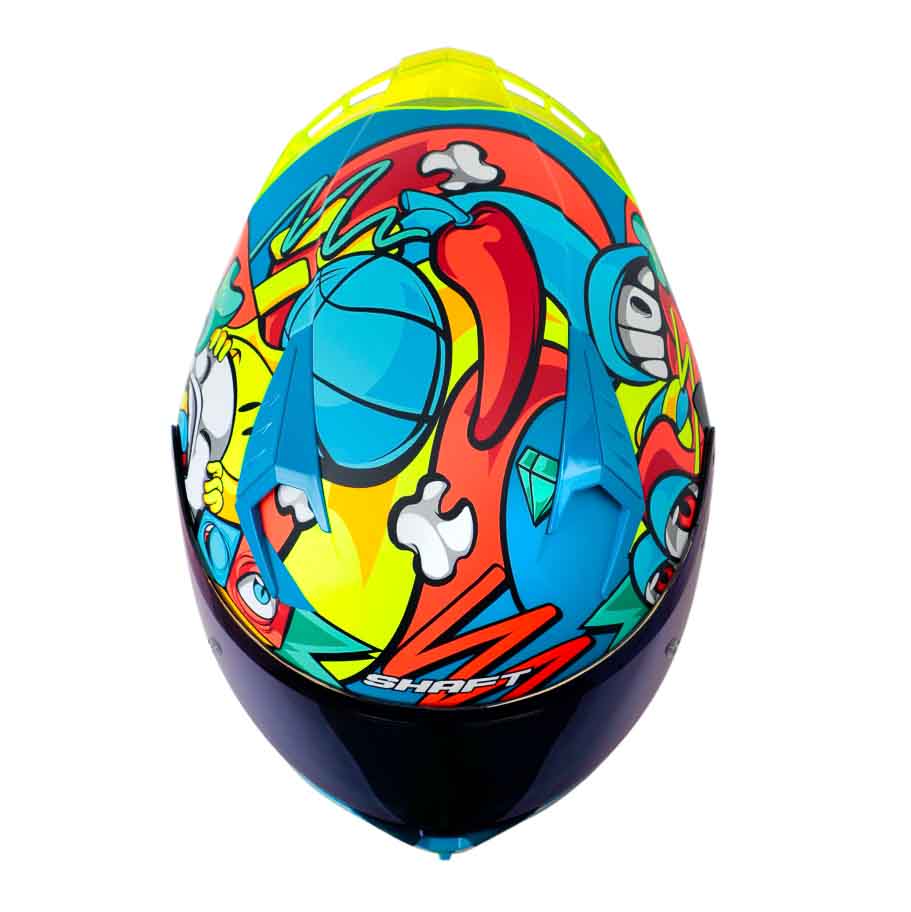 CASCO MOTO SHAFT 526SP EVO WEIRD AZUL INTEGRAL2