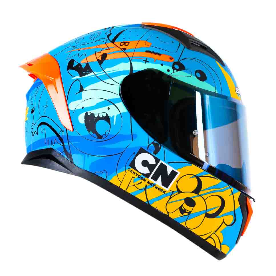 Casco moto shaft 582sp evo adventure time az integral edicion limitada cartoon network4