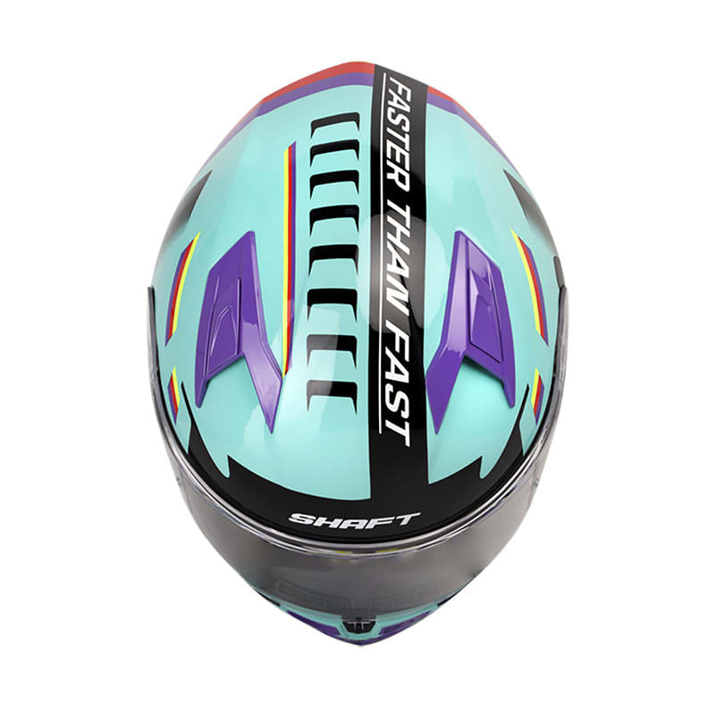 Casco moto shaft 522 integral kmuz turq mr2