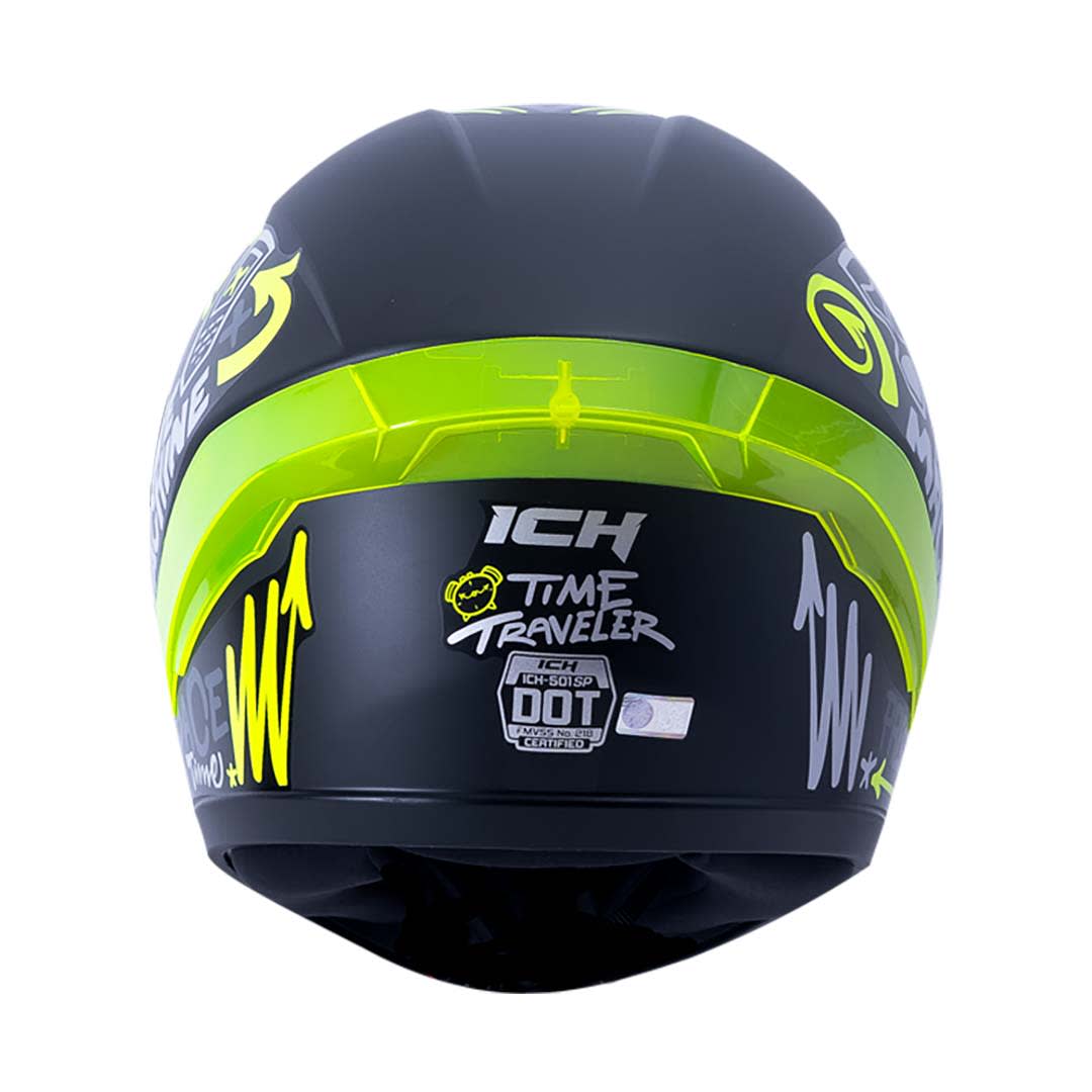 Casco moto ich 501sp integral time traveler am.n sm certificación dot qr3
